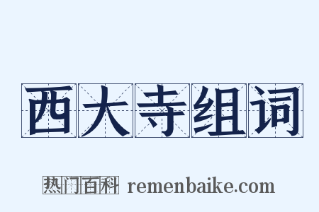西大寺组词是什么意思的图片